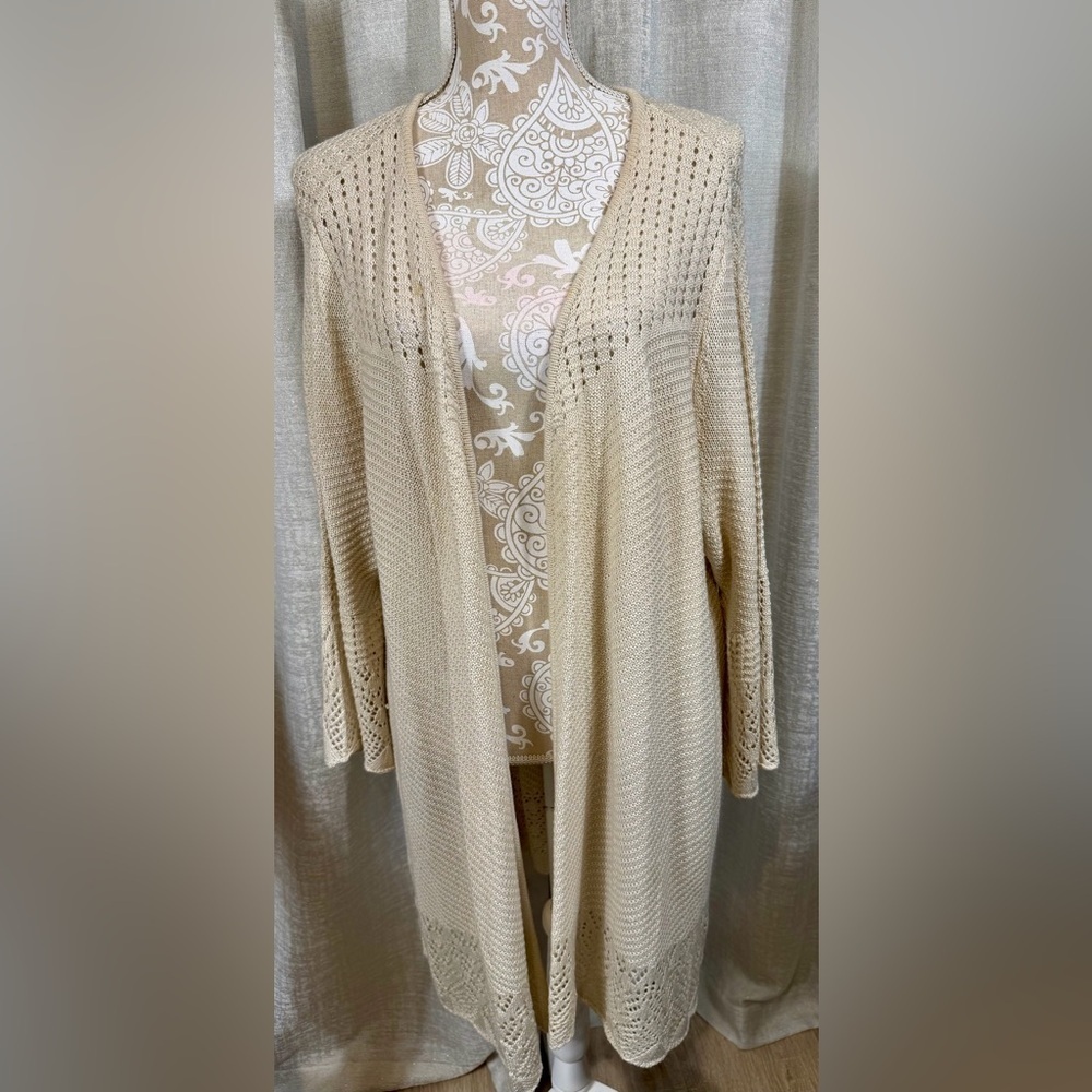 LC Lauren Conrad Cream Knit Cardigan - Picture 4 of 5